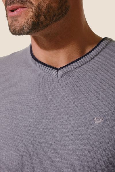 Мъжки пуловер с V-образно деколте Nolan