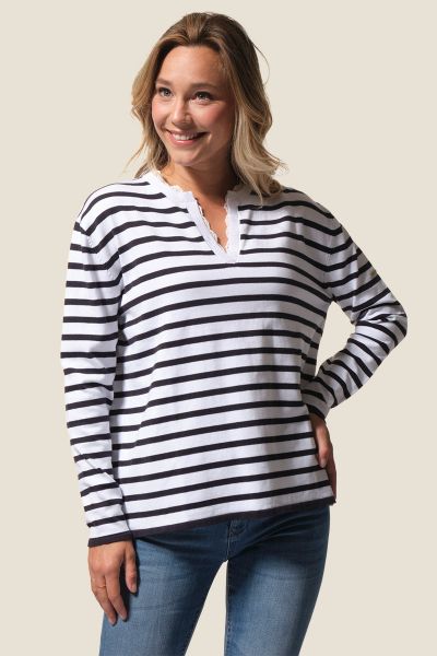 Дамски раиран пуловер Mathilda